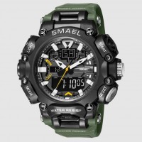 Reloj Smael Verde Negro XF01445 para hombre, deportes al aire libre, táctic...