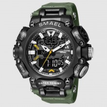 Reloj Smael Verde Negro XF01445 para hombre, deportes al aire libre, táctic...