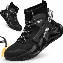 Zapatos de punta de acero para hombres, botas industriales de seguridad, za...