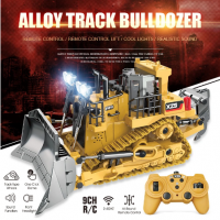 Juguete de tractor excavadora  con pala metálica a control remoto  con bate...