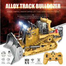 Juguete de tractor excavadora  con pala metálica a control remoto  con bate...