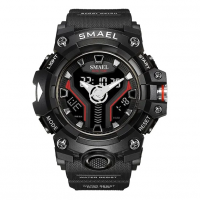 SMAEL- Reloj deportivo para hombre, cronógrafo con doble horario, resistent...