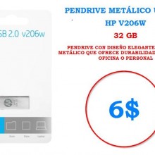 Pendrive Hp Usb 2.0 Modelo V206W De 32 Gb