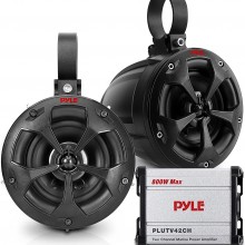 Altavoces todoterreno impermeables con amplificador Pyle, 4 pulgadas, 800 W...