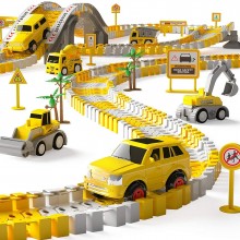 iHaHa 236 pistas de carreras de construcción para niños y niños, 6 piezas d...