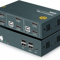 GREATHTEK KVM Switch HDMI Dual Monitor 2 Puertos, 4K 60Hz UHD Resolución YU...