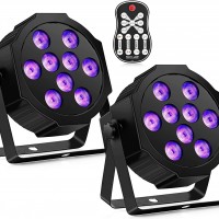 Luces LED para DJ de escenario de 36 W, 9 LED, RGBW, control remoto y DMX, ...