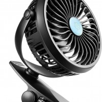 Ventilador con clip en el cochecito portátil recargable por USB, mini venti...
