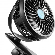 Ventilador con clip en el cochecito portátil recargable por USB, mini venti...