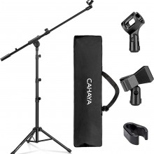 CAHAYA Soporte de micrófono para trípode con brazo de brazo de brazo para m...