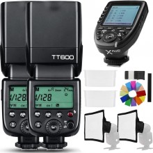 Godox 2X TT600 2.4G HSS inalámbrico GN60 maestro-esclavo cámara Thinklite C...