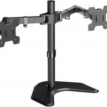 Soporte doble para 2 monitores LCD de WALI WL-M002, Negro