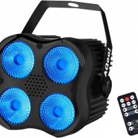 AQOOL - Luces LED RGBW para parar, luz de lavado de DJ súper brillante con ...