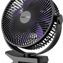 Airbition Ventilador con clip de 10000 mAh de 8 pulgadas, recargable, funci...
