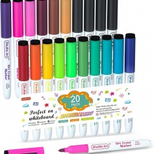 Marcadores de borrado en seco, Shuttle Art 20 unidades de 17 colores con 3 ...