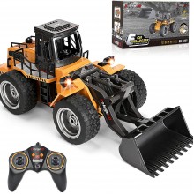 Kolegend Camión de juguete niveladora de control remoto, escala 1.18 RC Met...