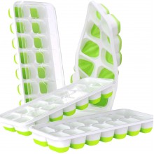 Bandejas de cubitos de hielo, 4 unidades flexibles de silicona