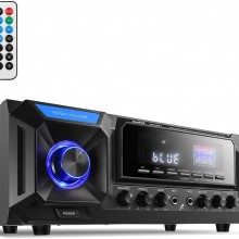 Moukey Amplificador de audio para el hogar, receptor estéreo Bluetooth 5.0 ...