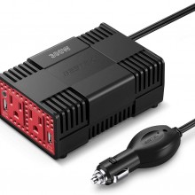 BESTEK 300 W inversor de corriente DC 12 V a 110 V AC coche convertidor con...