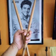 Baquetas para Bateria Marca Guitar Center Nro 5B Punta de Madera