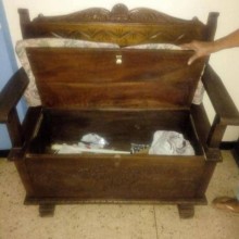 Mueble Baúl Hindú Tallado a Mano en Madera, Buen Estados Son 2