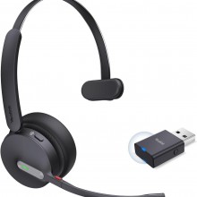 Yealink WH64 Audífonos Inalámbricos Mono Híbridos DECT/Bluetooth