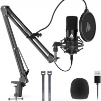 Kit Micrófono USB MAONO AU-A04, 192KHZ/24BIT, Condensador, Podcast, PC