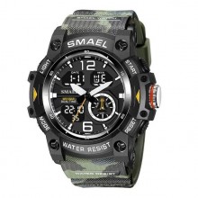 SMAEL Reloj deportivo para hombre camuflaje verde negro, táctico militar cr...
